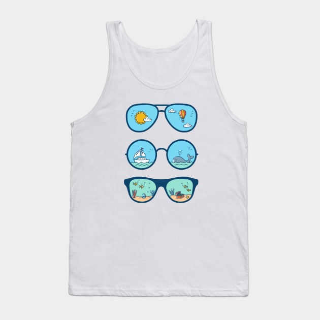 Sunglasses Lanscape Tank Top by coffeeman